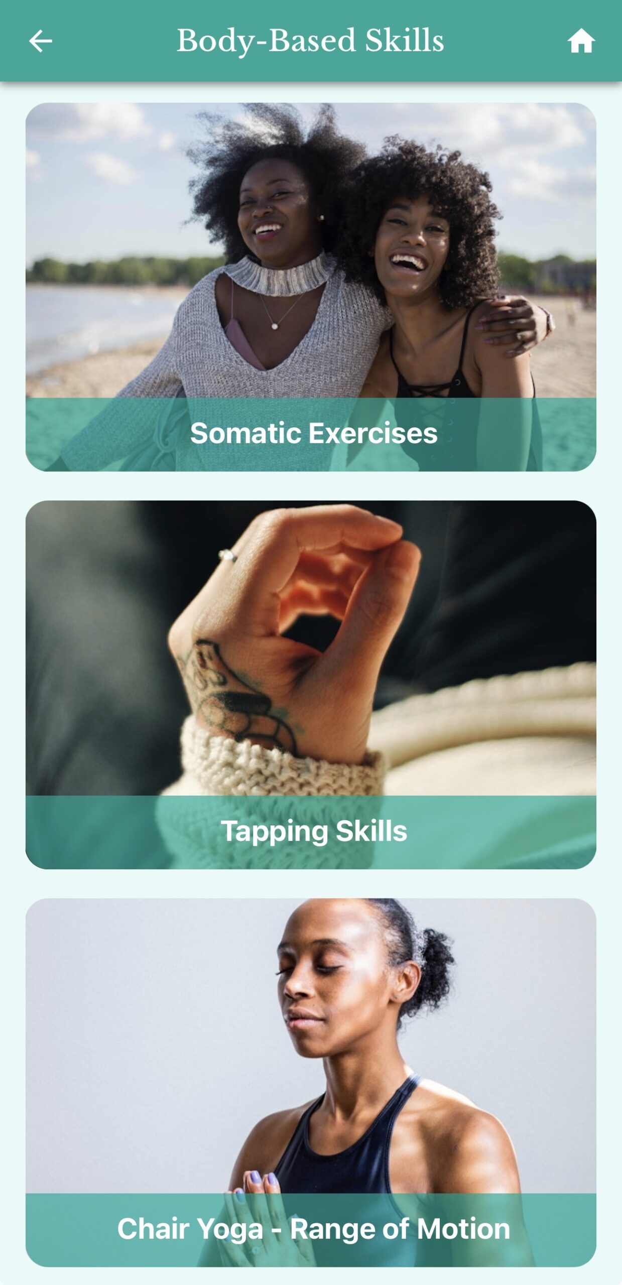 Faces of Health app tools for practical mental health support